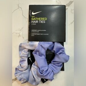 Nike Purple and White Fabric Gathered Hair Ties